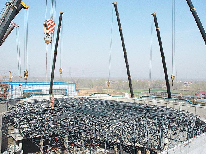 黑河网架高空滑移法